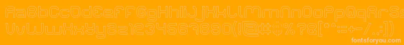 LIFE FOR FUN Hollow Font – Pink Fonts on Orange Background