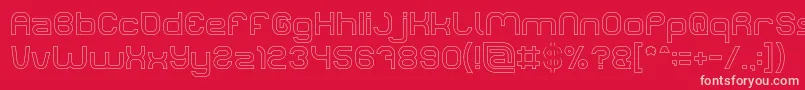 LIFE FOR FUN Hollow Font – Pink Fonts on Red Background