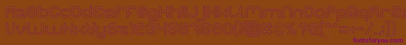 LIFE FOR FUN Hollow Font – Purple Fonts on Brown Background