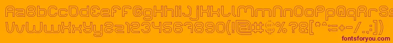 LIFE FOR FUN Hollow Font – Purple Fonts on Orange Background