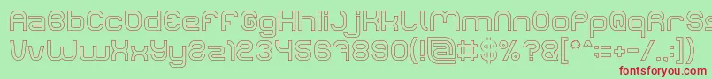 LIFE FOR FUN Hollow Font – Red Fonts on Green Background