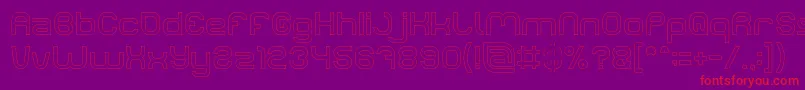 LIFE FOR FUN Hollow Font – Red Fonts on Purple Background