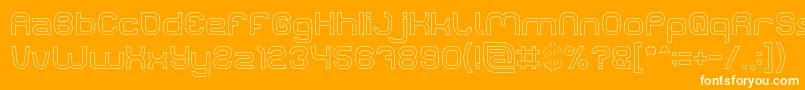 LIFE FOR FUN Hollow Font – White Fonts on Orange Background