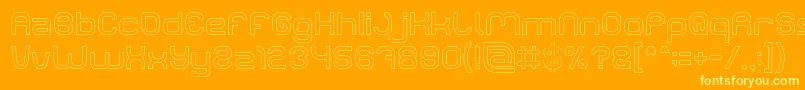 fuente LIFE FOR FUN Hollow – Fuentes Amarillas Sobre Fondo Naranja