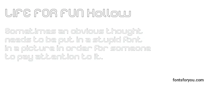 LIFE FOR FUN Hollow-fontti