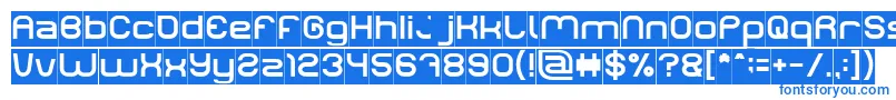 フォントLIFE FOR FUN Inverse – 白い背景に青い文字