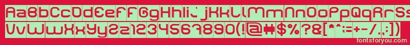 フォントLIFE FOR FUN Inverse – 赤い背景に緑の文字