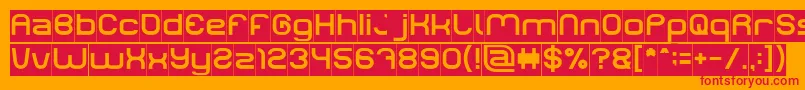 Czcionka LIFE FOR FUN Inverse – czerwone czcionki na pomarańczowym tle
