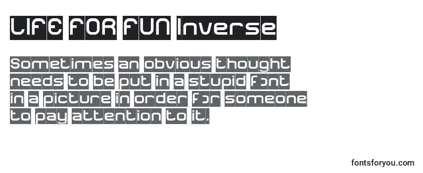 LIFE FOR FUN Inverse Font