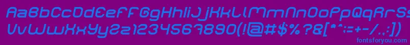 LIFE FOR FUN Italic Font – Blue Fonts on Purple Background