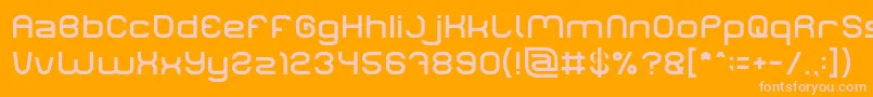 LIFE FOR FUN Light-Schriftart – Rosa Schriften auf orangefarbenem Hintergrund