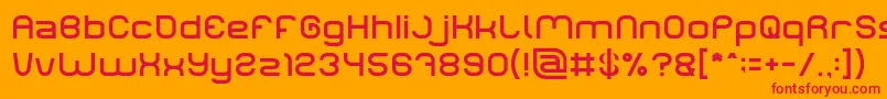 フォントLIFE FOR FUN Light – オレンジの背景に赤い文字