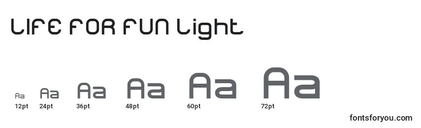 Размеры шрифта LIFE FOR FUN Light