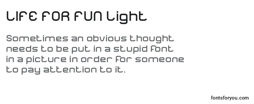 LIFE FOR FUN Light Font