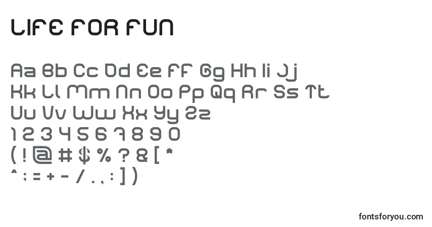 Fuente LIFE FOR FUN - alfabeto, números, caracteres especiales