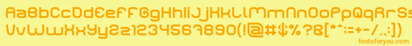 LIFE FOR FUN-fontti – oranssit fontit keltaisella taustalla