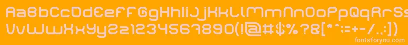 フォントLIFE FOR FUN – オレンジの背景にピンクのフォント