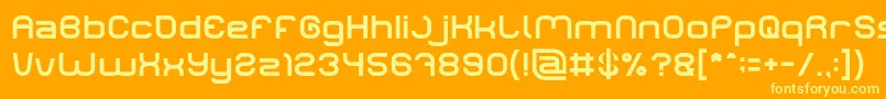 LIFE FOR FUN-fontti – keltaiset fontit oranssilla taustalla