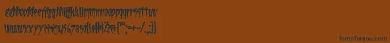 Fonte Life In The Fast Lane – fontes pretas em um fundo marrom
