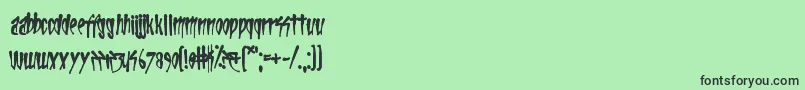 Life In The Fast Lane Font – Black Fonts on Green Background