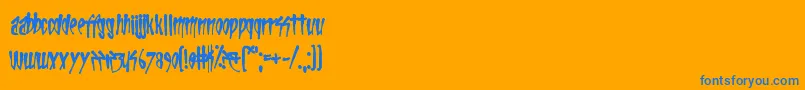 fuente Life In The Fast Lane – Fuentes Azules Sobre Fondo Naranja