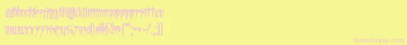 Fonte Life In The Fast Lane – fontes rosa em um fundo amarelo