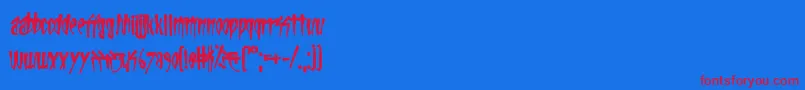 Life In The Fast Lane Font – Red Fonts on Blue Background