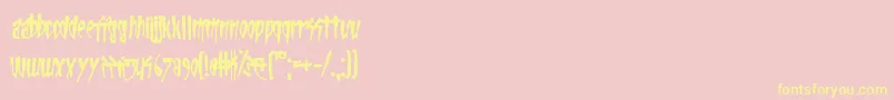 Life In The Fast Lane-Schriftart – Gelbe Schriften auf rosa Hintergrund