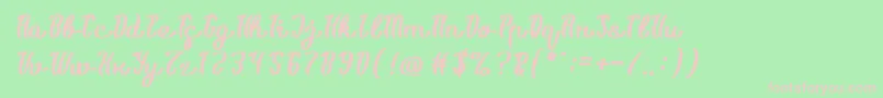 Life Is Font Bold Font – Pink Fonts on Green Background