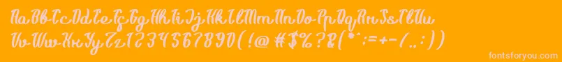 Life Is Font Bold Font – Pink Fonts on Orange Background