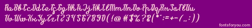 Life Is Font Bold Font – Pink Fonts on Purple Background