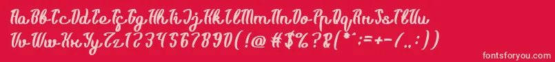Life Is Font Bold Font – Pink Fonts on Red Background