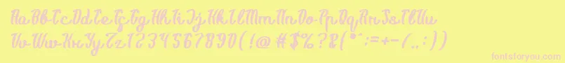 Life Is Font Bold Font – Pink Fonts on Yellow Background
