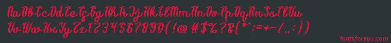 Life Is Font Bold Font – Red Fonts on Black Background