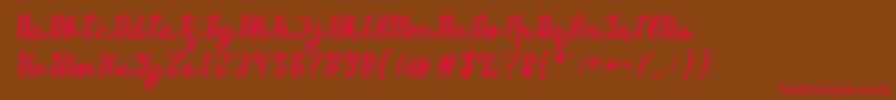 Life Is Font Bold Font – Red Fonts on Brown Background