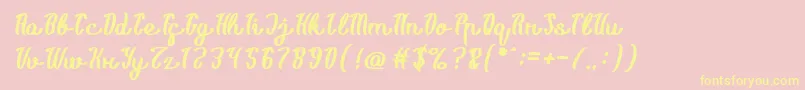Life Is Font Bold Font – Yellow Fonts on Pink Background