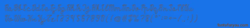 Life Is Font Hollow Font – Brown Fonts on Blue Background