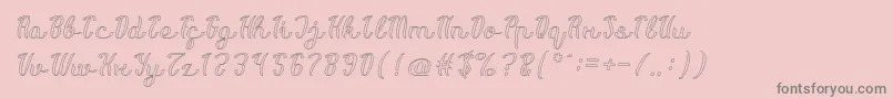 Life Is Font Hollow Font – Gray Fonts on Pink Background