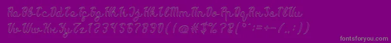 Life Is Font Hollow Font – Gray Fonts on Purple Background