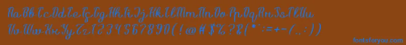 Life Is Font Light Font – Blue Fonts on Brown Background