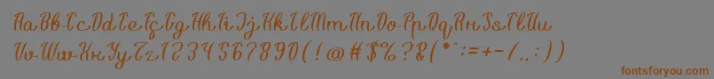 Life Is Font Light Font – Brown Fonts on Gray Background