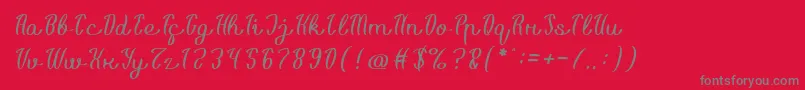Life Is Font Light Font – Gray Fonts on Red Background
