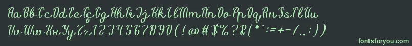 Life Is Font Light Font – Green Fonts on Black Background