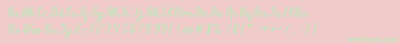 Life Is Font Light Font – Green Fonts on Pink Background