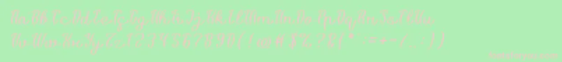 Life Is Font Light Font – Pink Fonts on Green Background