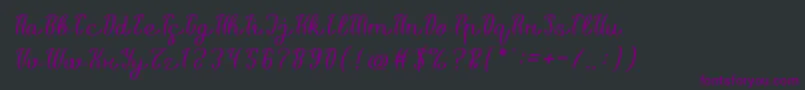 Life Is Font Light Font – Purple Fonts on Black Background
