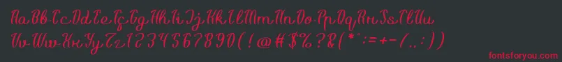 フォントLife Is Font Light – 黒い背景に赤い文字