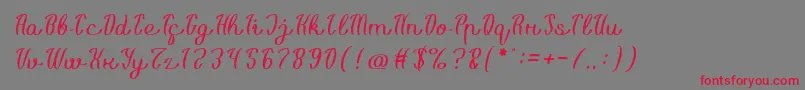 フォントLife Is Font Light – 赤い文字の灰色の背景