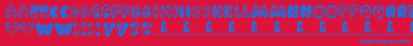 CartoonFreak Font – Blue Fonts on Red Background