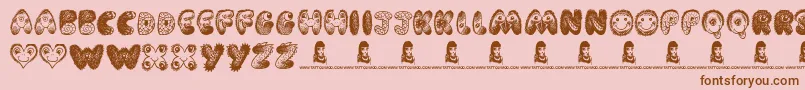 CartoonFreak Font – Brown Fonts on Pink Background